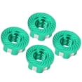 thumbnail image 2 of 4 Uds M4 tuercas hexagonales talladas aleación de aluminio aptas para HSP Sakura D3 D4 1/10 RC CarGreen, 2 of 10