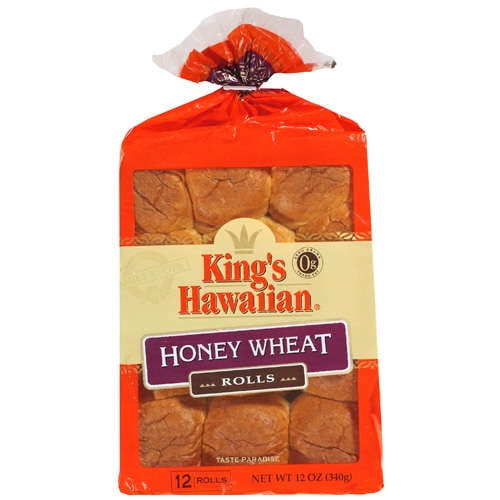 King's Hawaiian Honey Wheat Rolls, 12 count, 12 oz