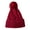 Wine Red_One Size, variant on HUANLEDASH Winter Knitted Hat Thick Plush Keep Warm Pom-pom Hat Elastic Fit Solid Color No Brim Windproof Cold Weather Cap Outdoor Headwear
