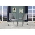 thumbnail image 3 of 7pc Tempered Glass Faux Marble Dining Set with Dark Gray Polar Fleece Chairs, 3 of 4