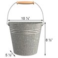 thumbnail image 2 of Panacea 83-220 Half Bucket Aged Galvanized Wall Planter, 2 of 2