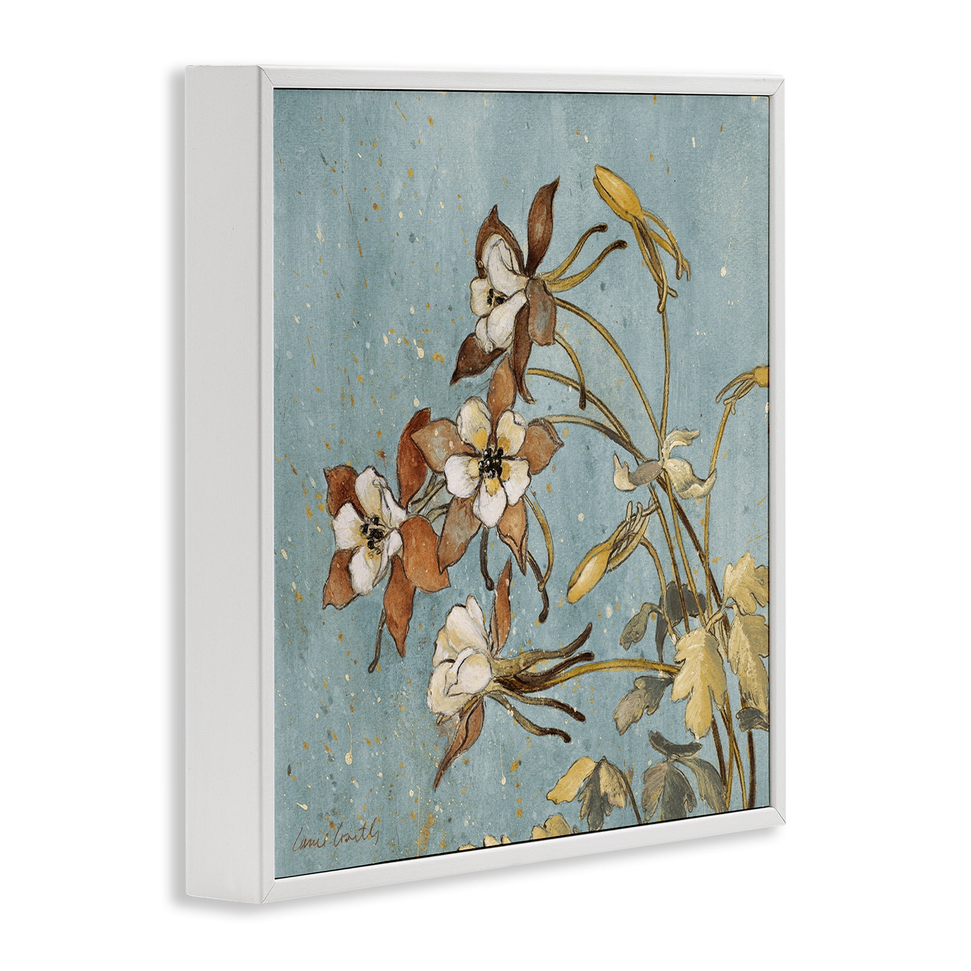 Stupell Industries Rustic Blooming Buds Botanical & Floral Painting White Framed Art Print Wall Art, 24 x 24