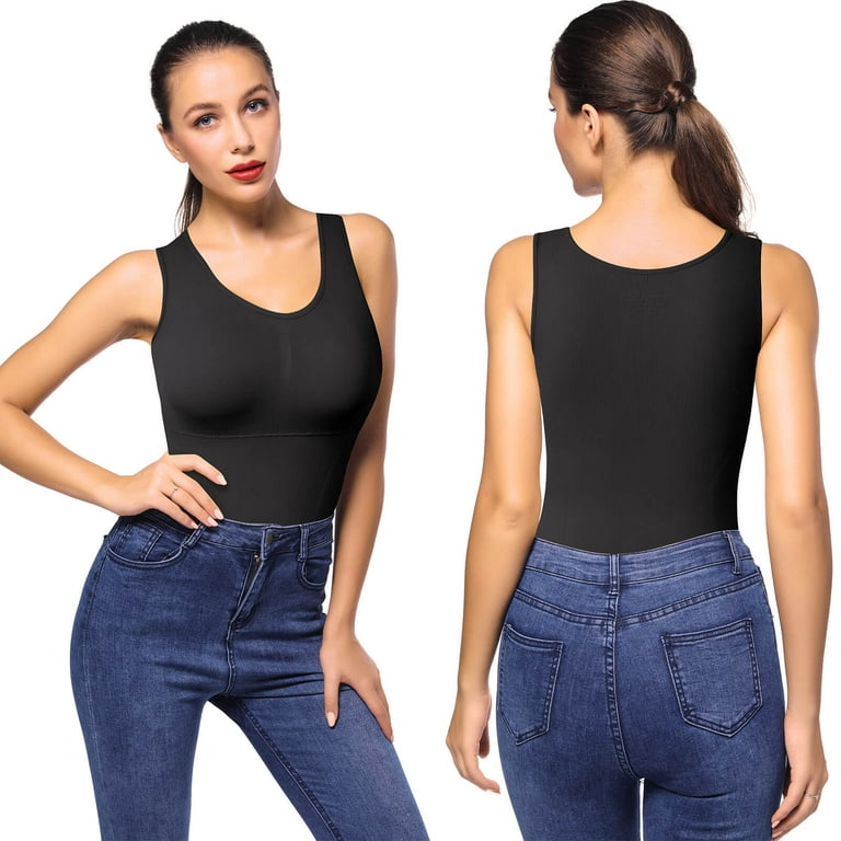 Women's Cami Shaper with Built in Bra Tummy Control Camisole Tank