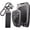 Black-long Keychain, variant on Key Fob Cover Compatible with Chevrolet Silverado Traverse Equinox GMC Sierra 1500 2500HD 2021-2025 Leather/Zinc Alloy 5 Button Keychain Case Holder Protector,Black-long Keychain
