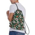 thumbnail image 3 of Kdxio Lilies Flowers Print Drawstring Backpack Bag,Waterproof Draw String Back Sack, Gym Drawstring Bags Swim Bag For Unisex, 3 of 9