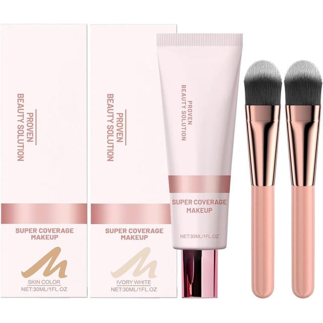 Base de maquillaje líquida hidratante de cobertura total, de larga duración, resistente al agua y al sudor, maquillaje facial hidratante con acab natural.