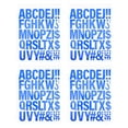 thumbnail image 1 of Miangastore Alphabet Design Heat Transfer Vinyl Blue 4Pcs 5.40X3.70X0.05Cm, 1 of 8