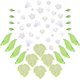 thumbnail image 1 of Kit de 460 piezas de cuentas acrílicas con forma de flor y hoja (7 estilos de flores y 3 estilos de hojas transparentes), incluye cuentas espaciadoras y cuentas de campana acrílicas., 1 of 7