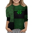 thumbnail image 1 of Jolis Hauts à Manches Longues pour Enfants Imprimé St. Patrick Col Rond Chandail T-Shirt Taille Moyenne Grande, 1 of 6