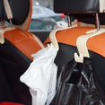 thumbnail image 6 of 4-Pack Car Seat Headrest Hooks with Locking Mechanism | Heavy-Duty Purse & Handbag Hooks | Backseat Organizer for Shopping Bags, Hats & Lunch Bags | Beige & Brown Plastic Design, 6 of 7