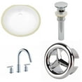 thumbnail image 1 of 19.5-in. W CUPC Oval Bathroom Undermount Sink Set In White - Chrome Hardware - Overflow Drain Incl. AI-25997, 1 of 1