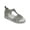 Grey/Gunmetal, variant on by Jambu Womens Prague Cushioned Footbed Faux Leather Sport Sandals