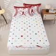 thumbnail image 4 of Homewish Red Dripping Baseball Stitch Batter Silhouette Graphic Zipper Twin Comforter Sets with Fitted Sheet and 2 Pillowcases,Baseball Graphic Zipper Bedding Set,4-Piece, 4 of 6