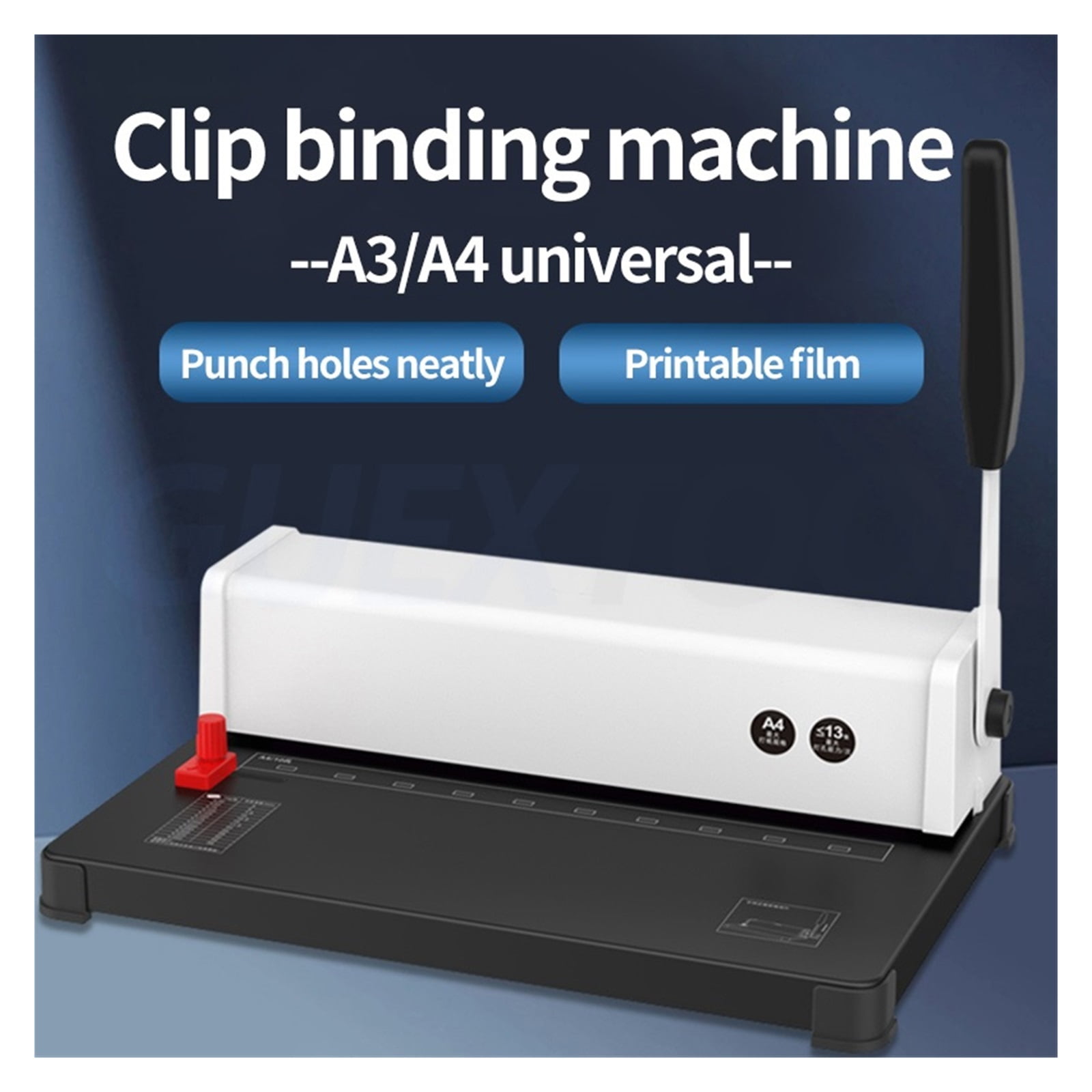 Manual Spiral Binding Machine 10 Hole Metal Paper Book File Punching And BindingOffice Binding Machine Iron Ring Book Binding ,Easy to Operate