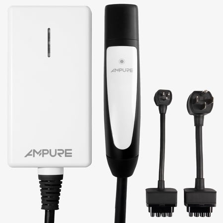 Ampure Go 2 Level 2 EV Charger – 32 Amp, NEMA 14-50 Plug, 20ft Cable, NACS Connector, Portable Tesla Home Charger, Waterproof & Travel-Ready