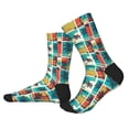 thumbnail image 2 of Pofeuu Colorful Hawaii Palms Print Crew Socks, Adult Running Hiking Socks for Youth and Adult, 2 of 7