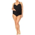 thumbnail image 2 of Terra & Sky Women's Plus Flounce Tankni Top Swimsuit, 2 of 3