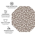thumbnail image 3 of Lsque Cute Rabbit Pattern 4" Drink Coasters Set of 4, PVC Leather Absorbent Coasters, Table Coaster Set Decorative Coffee Cup Coasters Housewarming Gift -Octagon, 3 of 6