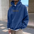 thumbnail image 5 of Love Jesus Hoodies for Men Christian Bible Verse Pullover Sweatshirt Casual Relaxed Fit Dark Blue XXXL, 5 of 5