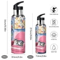 thumbnail image 2 of Yayeee 20oz Insulated Water Bottle Double Wall Stainless Steel with Flip Straw Lid, Art Cat, 2 of 7