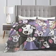 thumbnail image 4 of Kuromi Blanket, Anime Throw Blanket For Couch Sofa Bed, Soft Cozy Lightweight Warm Flannel Blanket, Home Decor, Anime Gifts For Boys Girls Kids Teens, 60"X50", 4 of 9