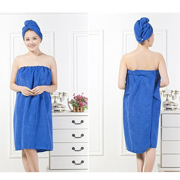 WHAMVOX  Bath Body Towel Women Bathrobes Shower and Hair Drying Set