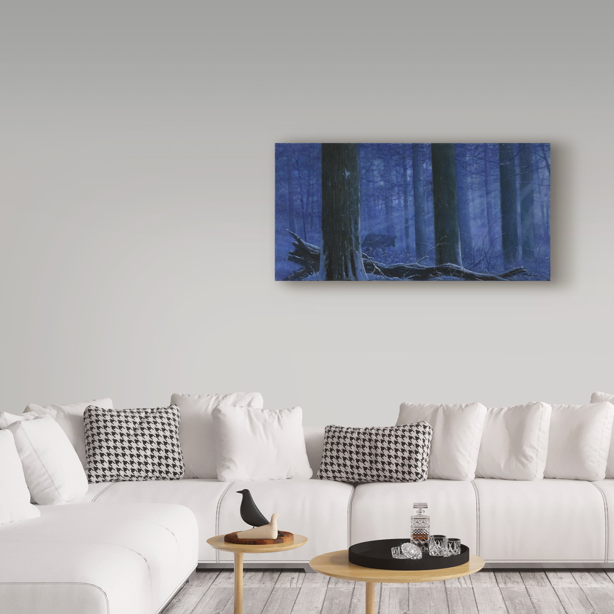 Trademark Fine Art 'Blue Wolf' Canvas Art by Bill Makinson