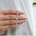 thumbnail image 3 of Hitanshu Jewels Heart Cut Cubic Zirconia Beautiful Women's Tennis Bracelet 14K White Gold Plated, 3 of 5