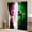 Green Pink, variant on Erosebridal Gradient Gamer Curtains Pack of 2 (42Wx63L),Abstract Lightning Black Out Curtains,Geometric Hexagon Curtains for Living Room,Gamepads Room Decorative