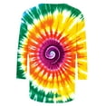 thumbnail image 3 of VBTAPA 3/4 Length Sleeve Womens Tops Tie Dye Print Crewneck T-shirt Trendy Casual Graphic Tees Loose Fit Mid-length Summer Blouse Lightning Sales of The Day Multicolor XL, 3 of 5