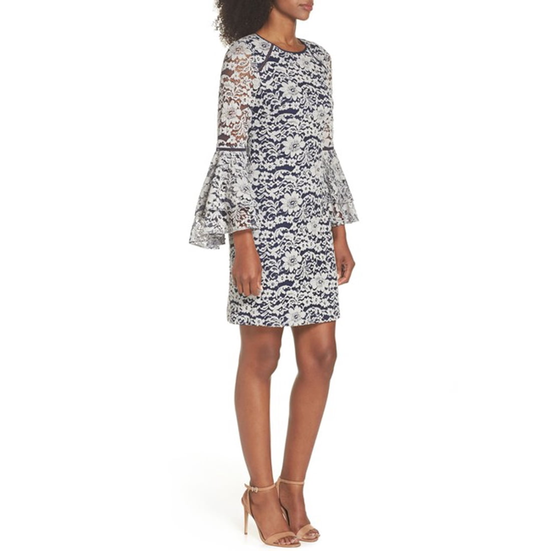 Chelsea28 Lace Bell Sleeve Shift Dress 