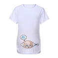 thumbnail image 3 of Shldybc Maternity Summer Clothes, Women Short Sleeve Letter Print Tops T-shirt Pregnancy Clothes, Plus Size Tops for Women, Summer Savings Clearance, 3 of 7