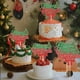 thumbnail image 1 of Gold Glitter Paper Cake Big Flag Decoration Accessories, Paper Cake Flag, Christmas Party Decor, Glitter Design, Easy Assembly, Foldable, Portable, For Office Party, 24x36 Inch, 1 of 6