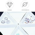 thumbnail image 3 of SHISUYAN Triangle Sorting Tray, White Triangular Beads Sorting Trays Storage Container Plates for and Crafts Nail Rhinestones Beads ( Size 1 ), 3 of 9