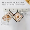 thumbnail image 4 of Yayeee Oven Mitts and Pot Holder Set of 2 Heat Resistant Kitchen Gloves Baking Hot Pad, Campfire Pattern, 4 of 5