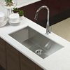 Houzer Contempo 32 in Stainless Steel Undermount Single Bowl Kitchen Sink with Strainer and Grid - CTG-3200