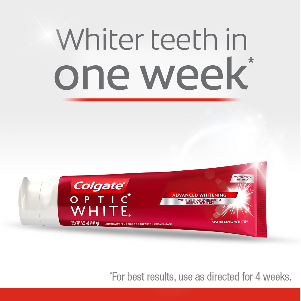 Colgate Optic White Anticavity Fluoride Toothpaste Sparkling Mint, 6.3 OZ - image 3 of 4