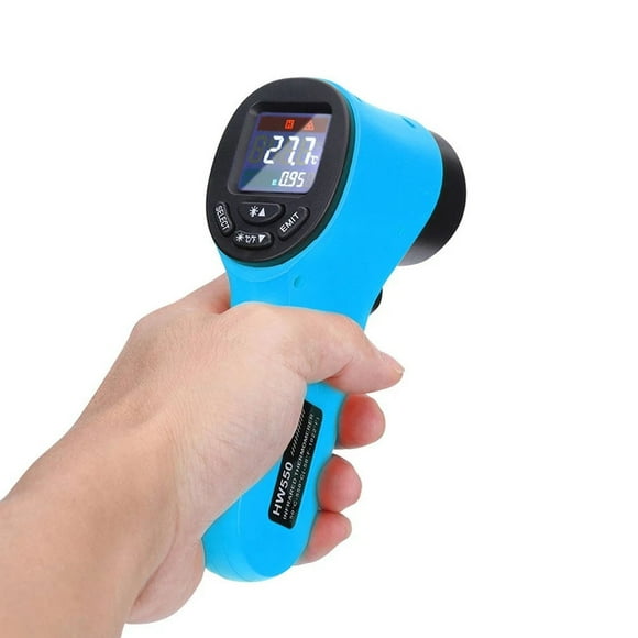 Meiiso Discounted Stock! Handheld Thermometer High Precision Kitchen Thermometer Blue, Portable Non-Contact Infrared Thermometer Digital Thermometer -50~550° C, 6.63*4.68*2.34In