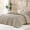 08 - Oatmeal-King (104"x90"), variant on Full (79"x90") 01 - Beige 3 Piece Chevron Tufted Boho Bedding Comforter Set