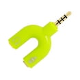 thumbnail image 4 of Sidaley Divisor de audio de 3,5 mm 2 en 1 Interfaz de conector estéreo conveniente Convertidor de sonido externo Accesorios de micrófono verde Type1 NO1, 4 of 6