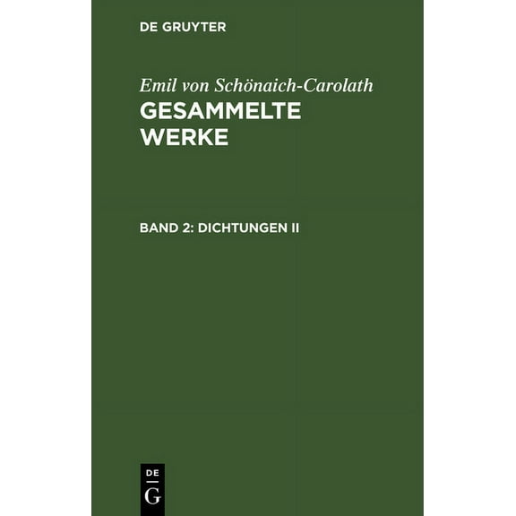 Dichtungen II, (Hardcover)