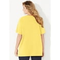 thumbnail image 2 of Catherines Women's Plus Size Suprema Pleat-Neck Tee, 2 of 4