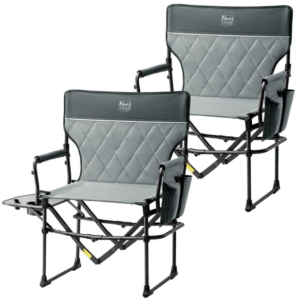 Silla de camping TIMBER RIDGE plegable de alta resistencia, 181 kg, paquete de 2