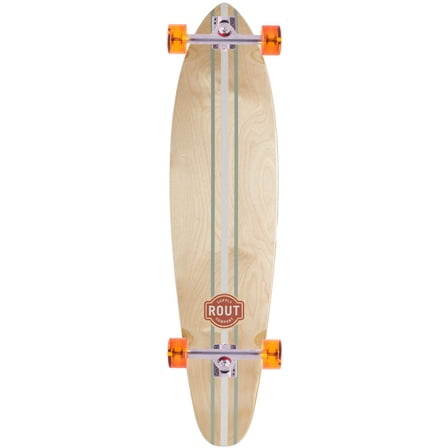 Rout Pinstripe Kicktail Longboard Complete