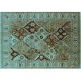 thumbnail image 1 of Ahgly Company Indoor Rectangle Oriental Light Blue Industrial Area Rugs, 4' x 6', 1 of 4