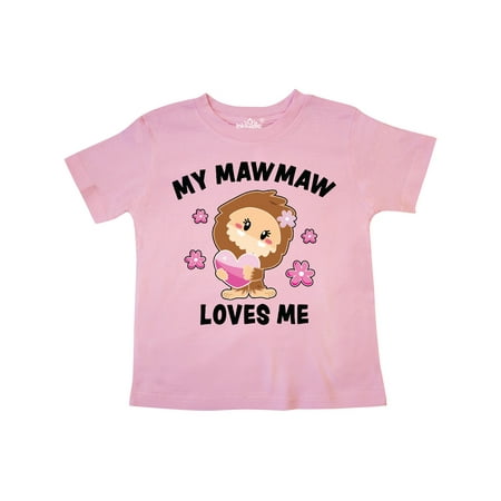 

Inktastic My Mawmaw Loves Me with Bigfoot Gift Toddler Toddler Girl T-Shirt