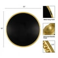 thumbnail image 5 of WallBeyond 30 inch Large Wood Round Wall Mirror with Gold Beaded Frame, Home Decorative Mirror, 5 of 8