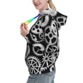 thumbnail image 3 of Yiaed Metallic Gears Print Womens Casual Hoodies Crew Neck Long Sleeve Sweatshirts With Pocket Pullover Tops Women's Hooded Sweatshirt-Large, 3 of 5
