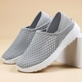 thumbnail image 5 of Duqingm Mocasines Para Mujer Womens Slip on Walking Shoes Breathable Sock Shoe Non-Slip Mesh Casual Sneakers Grey,8.5, 5 of 7