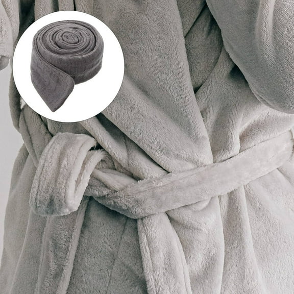 Beaupretty Wide Robe Belt Soft Bathrobe Belt Grey 2Set for Men Women